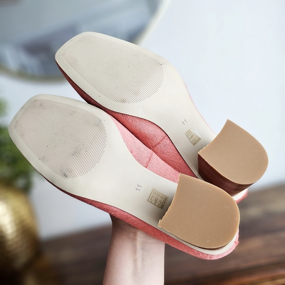 Greycity Calf Hair Genuine Leather Coral Pump Square Comfortable Heels Size 11 - Picture 11 of 16